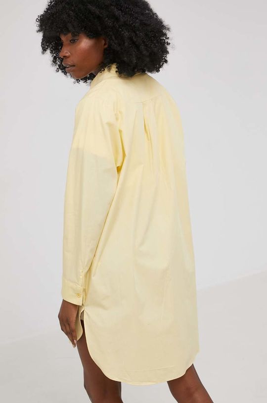 żółty Answear Lab koszula bawełniana