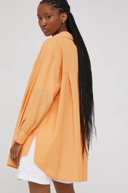 pomarańczowy Answear Lab koszula bawełniana Damski