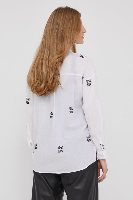 biały Answear Lab koszula bawełniana answear.LAB X limitowana kolekcja festiwalowa BE BRAVE