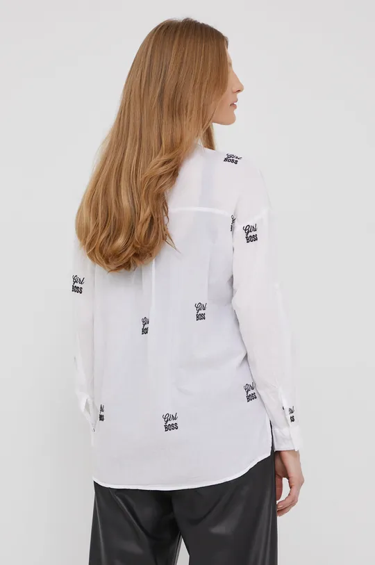 λευκό Βαμβακερό πουκάμισο Answear Lab X limited festival collection BE BRAVE