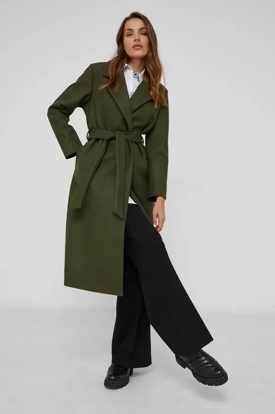 πράσινο Μάλλινο παλτό Answear Lab Γυναικεία