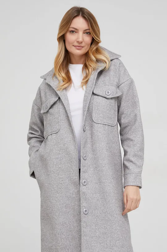 sivá Answear Lab - Vlnený kabát