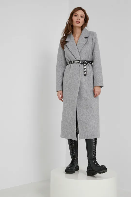сірий Пальто з вовною Answear Lab Жіночий