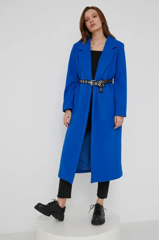 modrá Vlnený kabát Answear Lab Dámsky