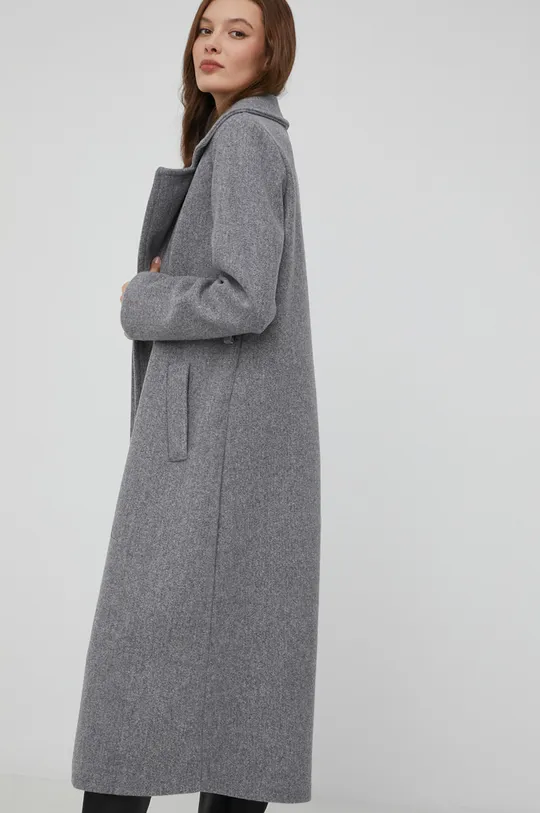 γκρί Answear Lab - Μάλλινο παλτό