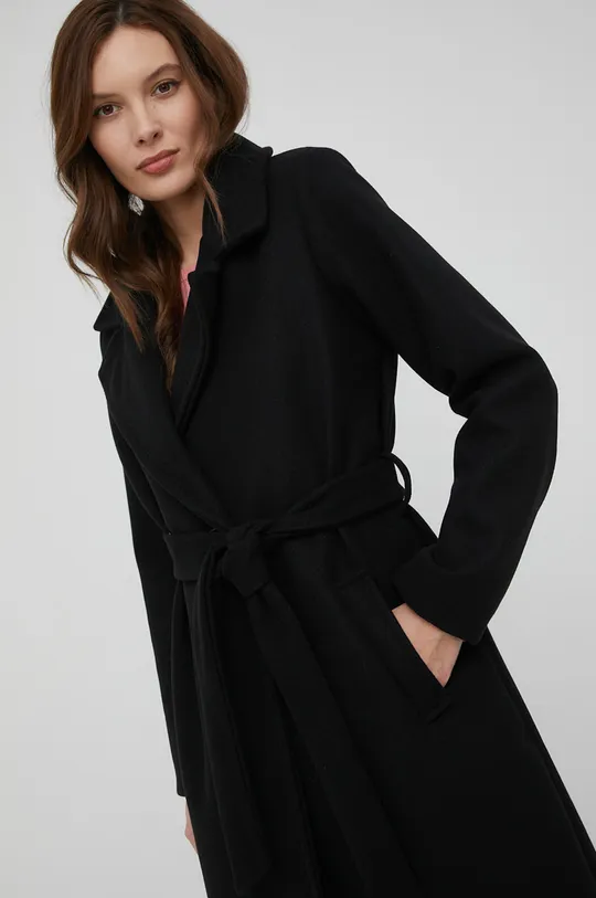 μαύρο Answear Lab - Μάλλινο παλτό