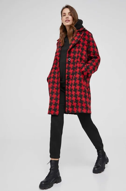 κόκκινο Μάλλινο παλτό Answear Lab Γυναικεία