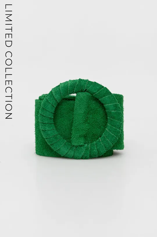 zelená Semišový opasok Answear Lab x limitovaná festivalová kolekcia BE BRAVE Dámsky