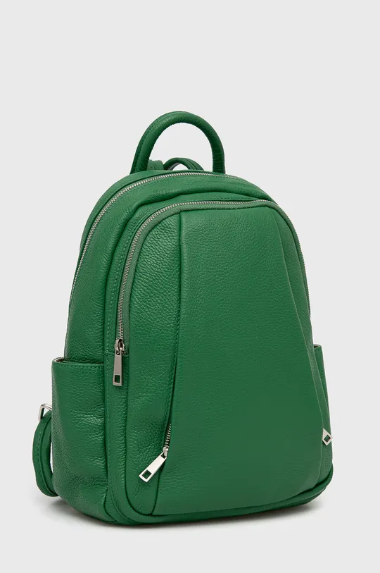 Шкіряний рюкзак Answear Lab X Лімітована колекція BE BRAVE зелений
