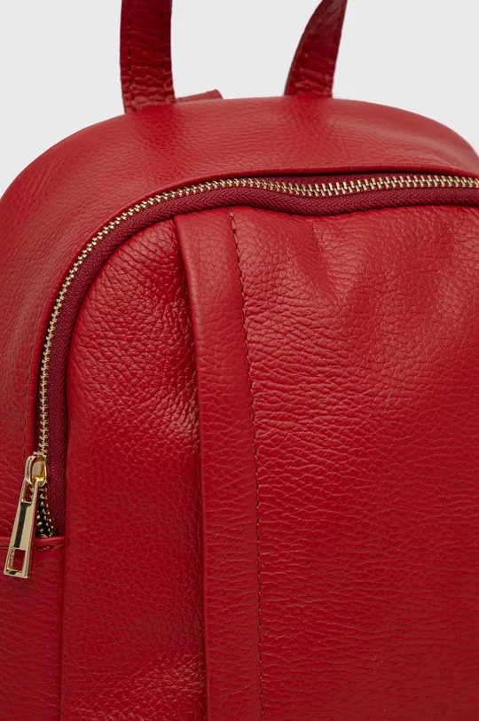 červená Kožený ruksak Answear Lab