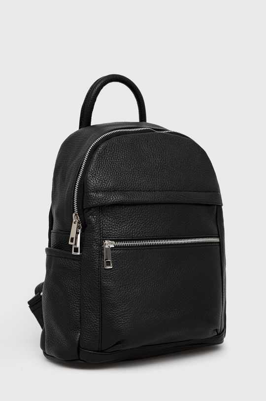 Kožený ruksak Answear Lab x limitovaná festivalová kolekcia BE BRAVE čierna