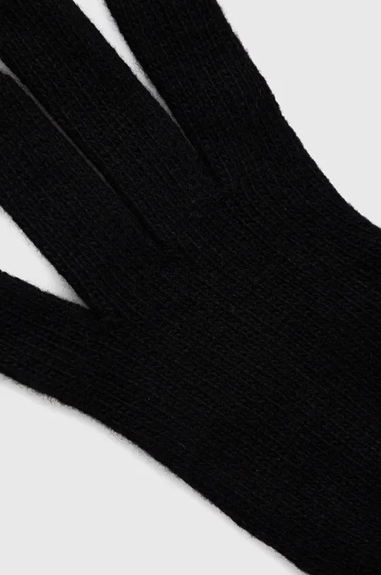 Answear Lab Rękawiczki z lnem i kaszmirem czarny