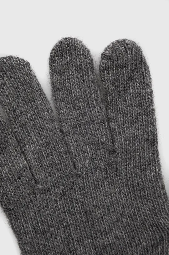 Перчатки со льном и кашемиром Answear Lab серый