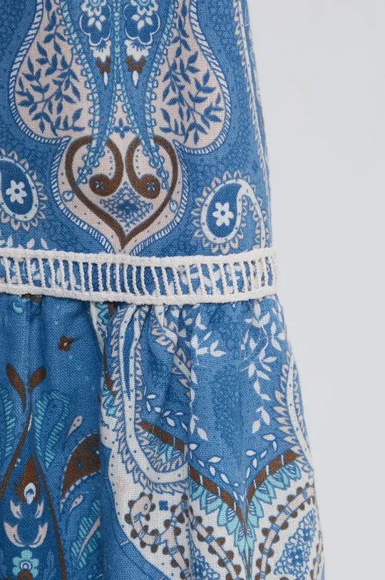 modrá Bavlnená sukňa Answear Lab
