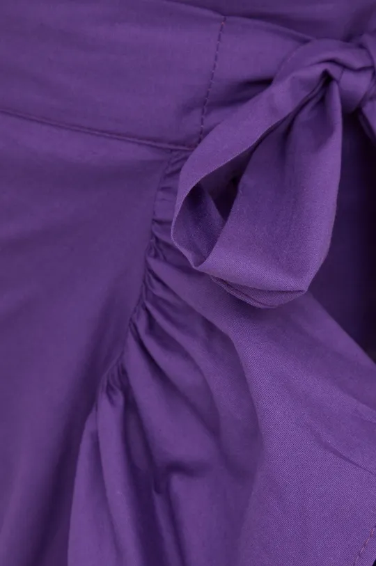 fioletowy Answear Lab spódnica bawełniana