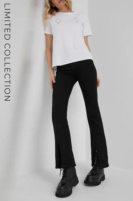 czarny Answear Lab jeansy answear.LAB X kolekcja limitowana NO SHAME Damski