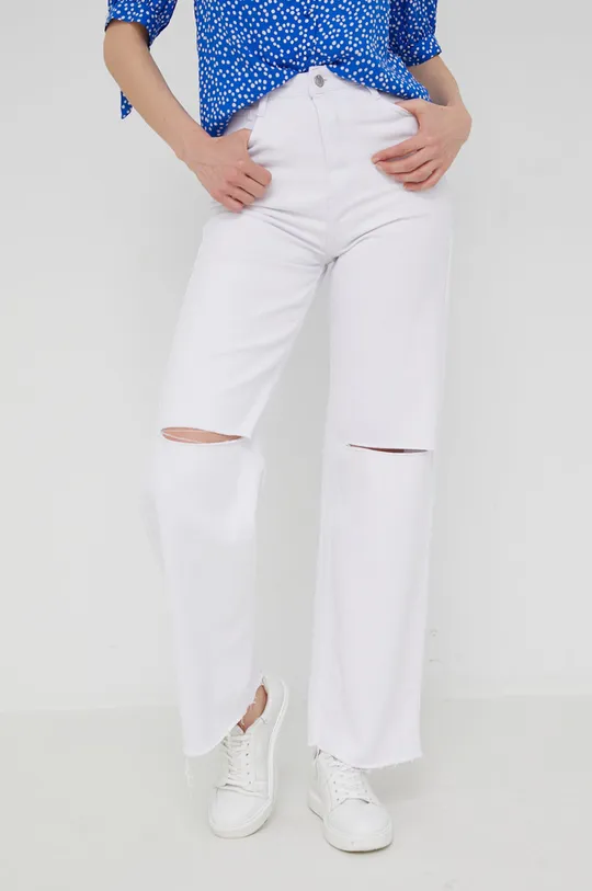 Τζιν παντελόνι Answear Lab λευκό