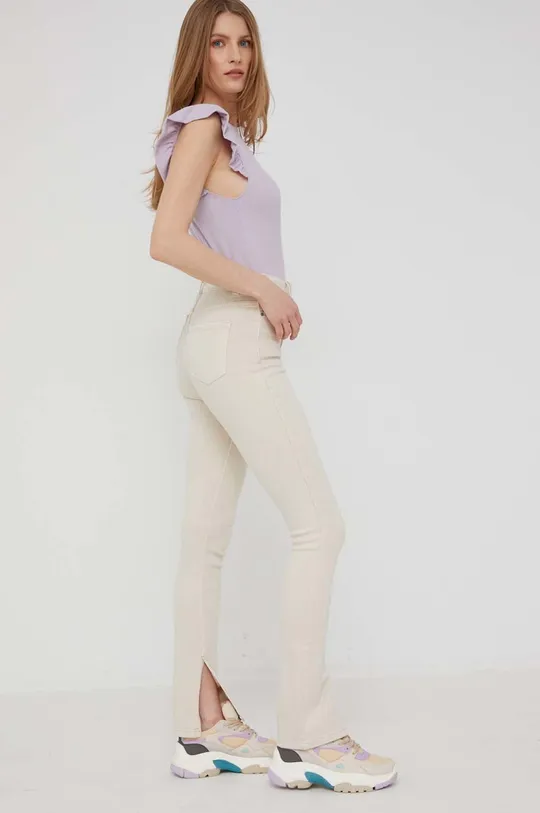 Answear Lab jeansy Premium Denim beżowy