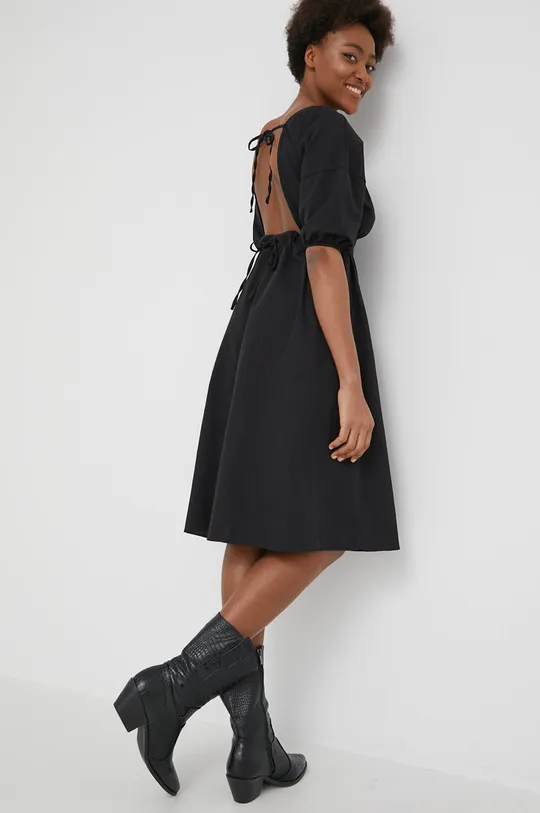 μαύρο Βαμβακερό φόρεμα Answear Lab Γυναικεία