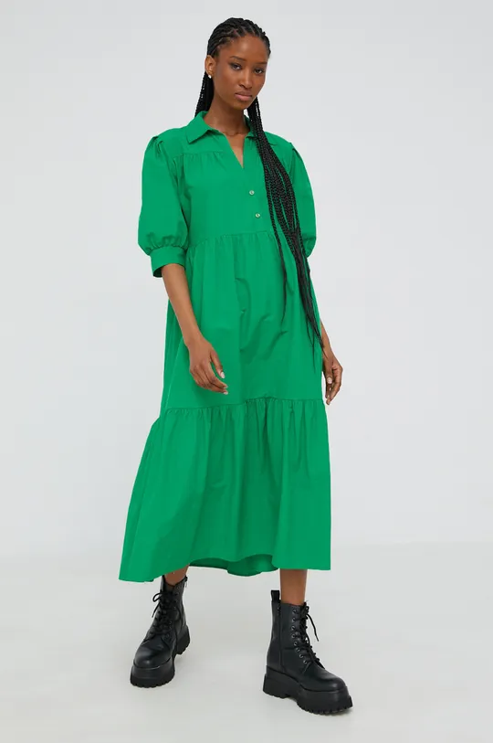zelená Bavlnené šaty Answear Lab