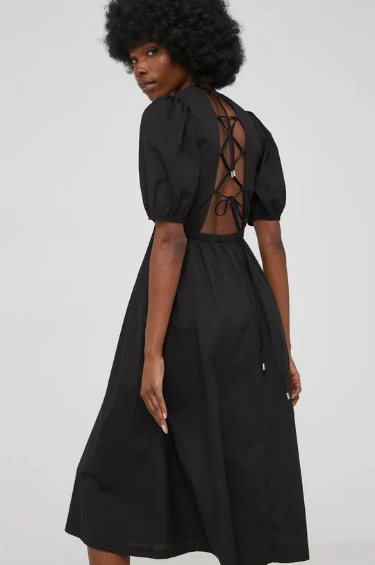 μαύρο Βαμβακερό φόρεμα Answear Lab X limited festival collection BE BRAVE