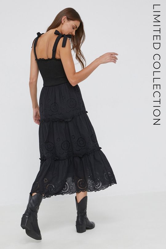 czarny Answear Lab sukienka bawełniana answear.LAB X limitowana kolekcja festiwalowa BE BRAVE Damski