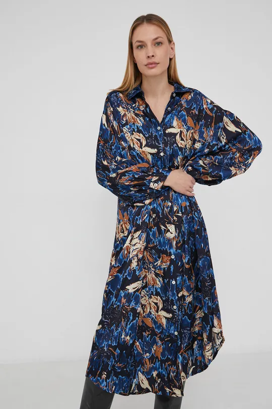 σκούρο μπλε Φόρεμα με μετάξι Answear Lab Γυναικεία