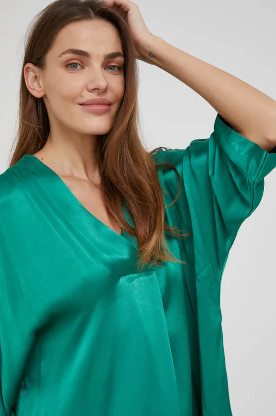 πράσινο Answear Lab - Φόρεμα με μετάξι