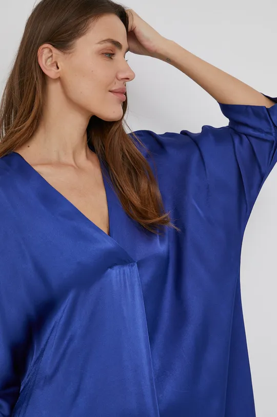 μπλε Answear Lab - Φόρεμα με μετάξι