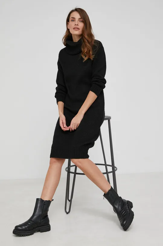 μαύρο Answear Lab - Μάλλινο φόρεμα Γυναικεία