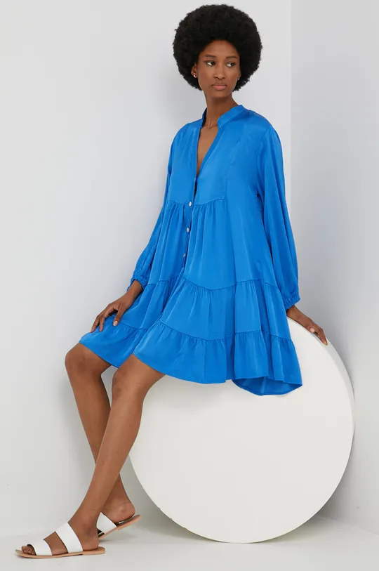 μπλε Φόρεμα με μετάξι Answear Lab
