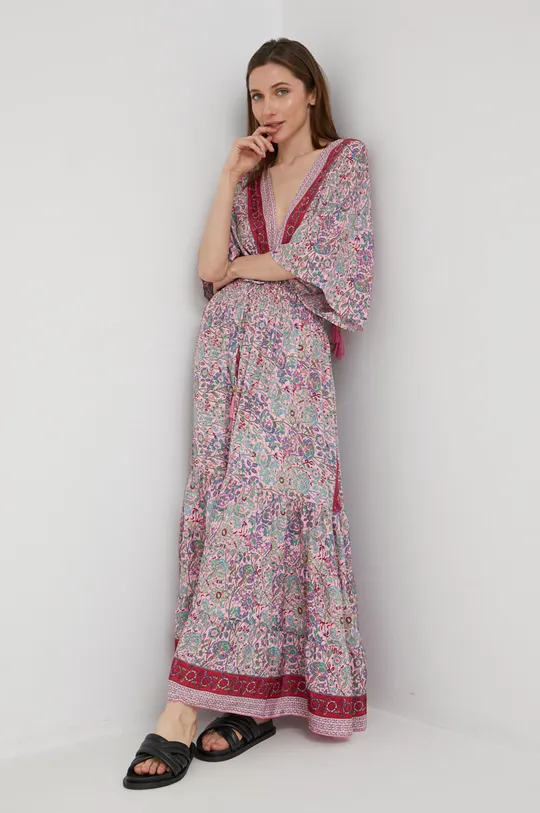 ροζ Μεταξωτό φόρεμα Answear Lab Silk Blended Γυναικεία