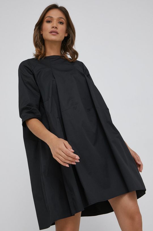 čierna Bavlnené šaty Answear Lab Dámsky