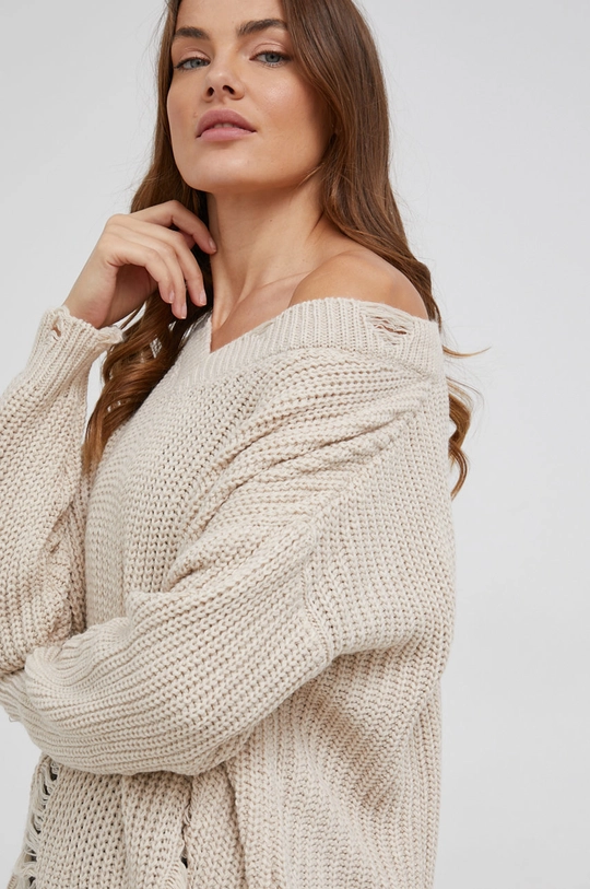 beżowy Answear Lab Sweter