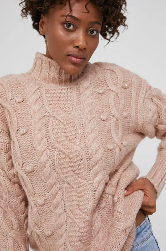 różowy Answear Lab Sweter z wełną