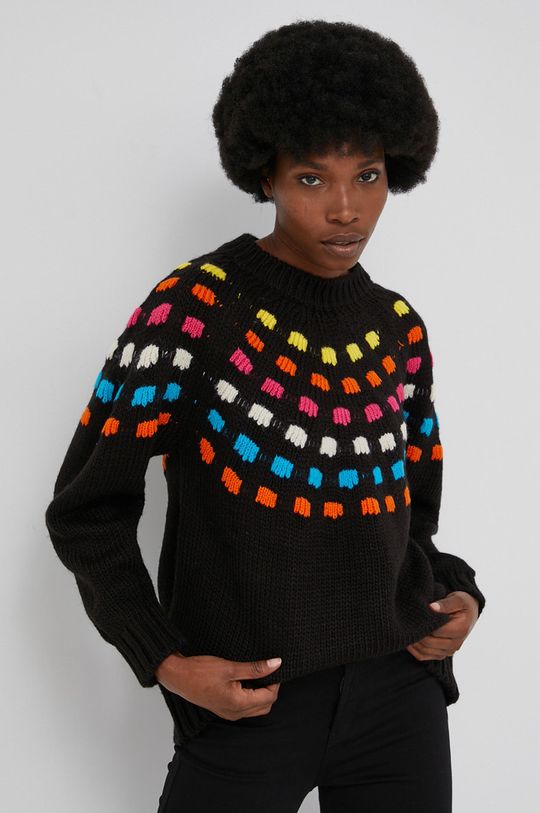 Answear Lab Sweter z wełną czarny