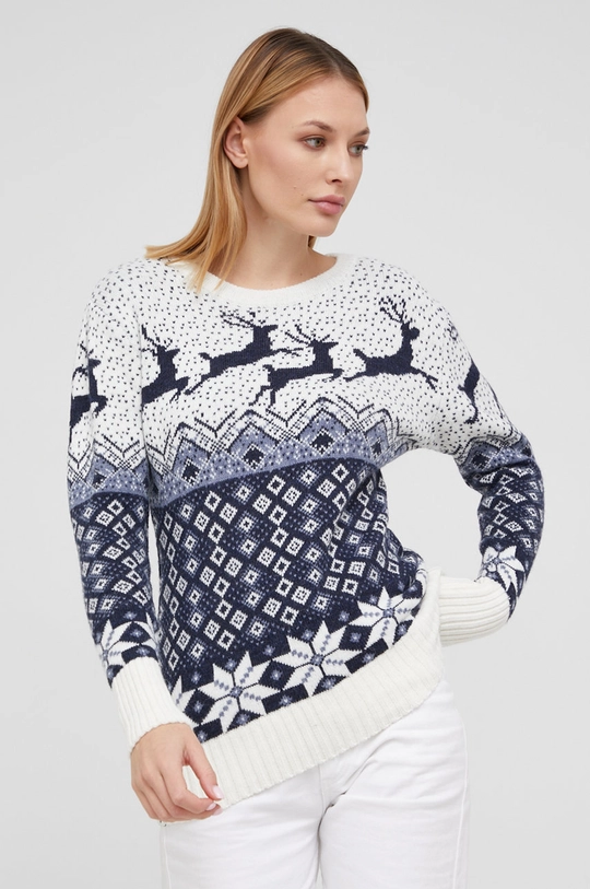 beżowy Answear Lab Sweter z wełną