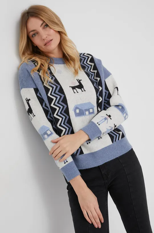 niebieski Answear Lab Sweter z wełną Damski