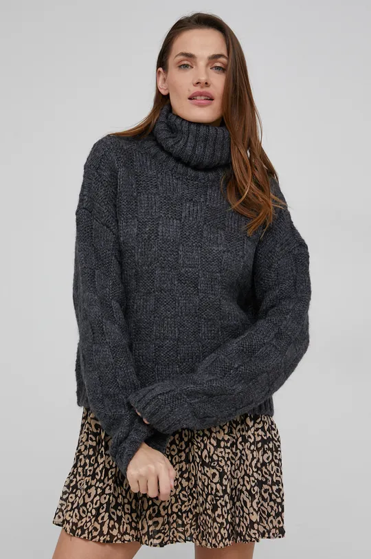 Answear Lab Sweter z wełną szary