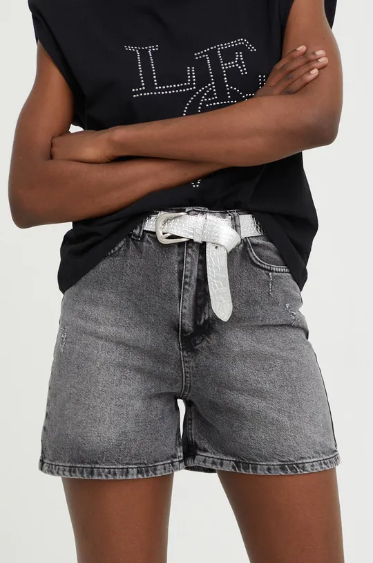 czarny Answear Lab szorty jeansowe Damski