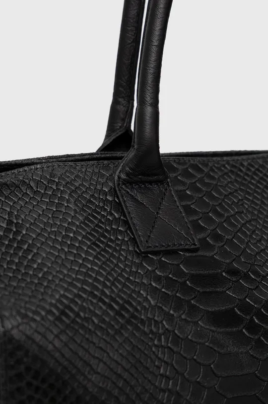 μαύρο Answear Lab - Δερμάτινη τσάντα