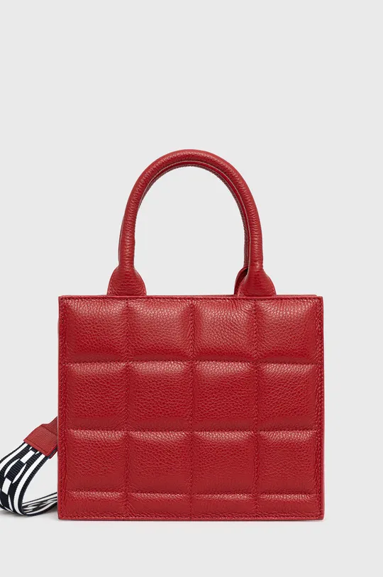 κόκκινο Answear Lab - Δερμάτινη τσάντα Γυναικεία