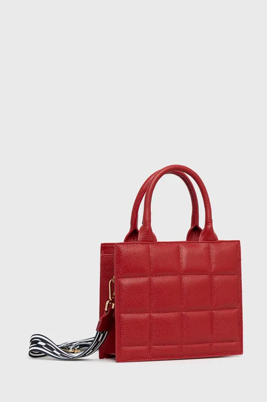 Answear Lab - Δερμάτινη τσάντα κόκκινο