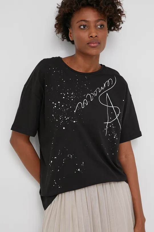 czarny Answear Lab T-shirt bawełniany Damski