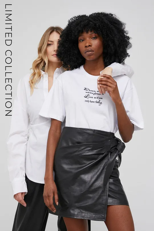 biela Bavlnené tričko Answear Lab x limitovaná kolekcia NO SHAME Dámsky