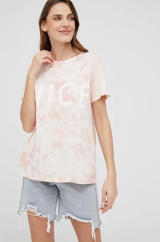 Bavlnené tričko Answear Lab ružová