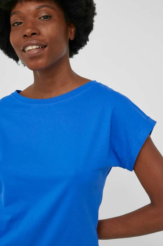 μπλε Βαμβακερό μπλουζάκι Answear Lab Γυναικεία