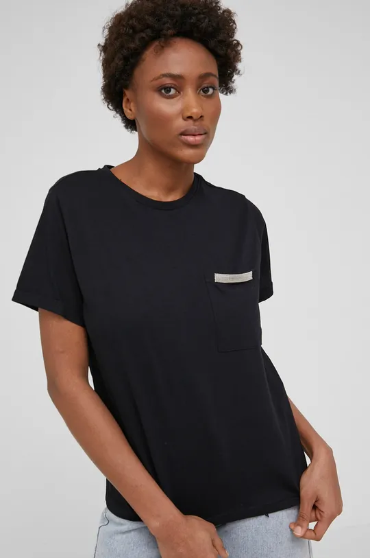 Bavlnené tričko Answear Lab čierna