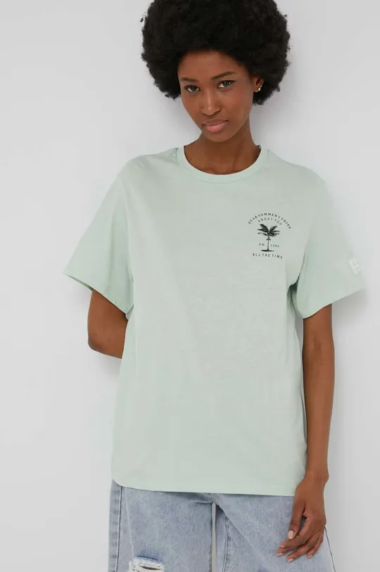 turkusowy Answear Lab t-shirt bawełniany Damski