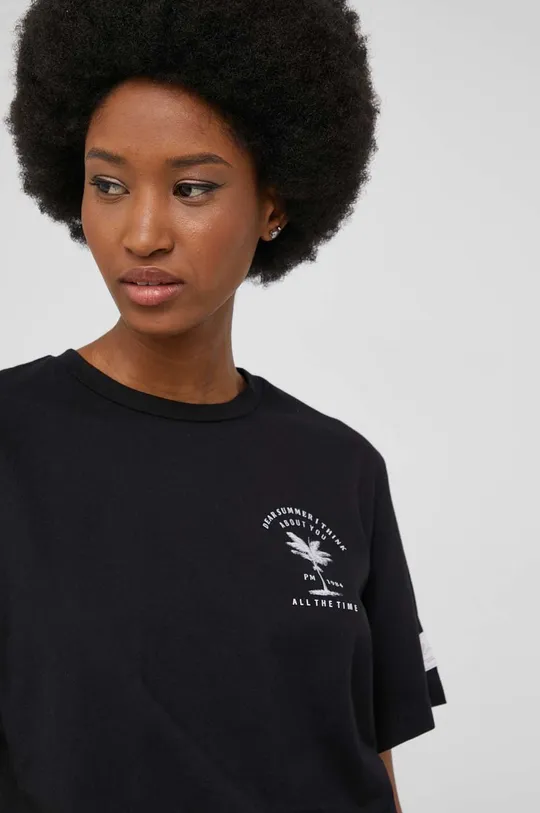 čierna Bavlnené tričko Answear Lab